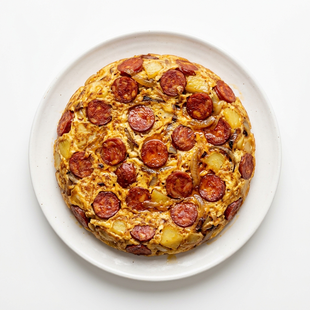 Spanish Potato Omelet with Chorizo